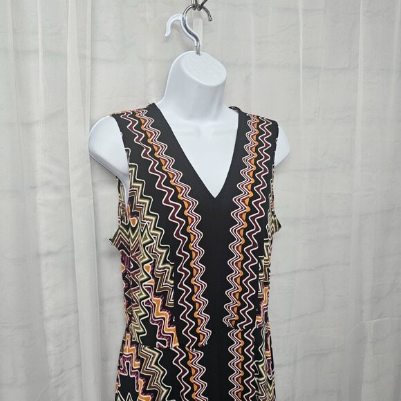 Dressbarn Dress Retro Asymmetrical Sleeveless Black Grunge 8 - Picture 5 of 15